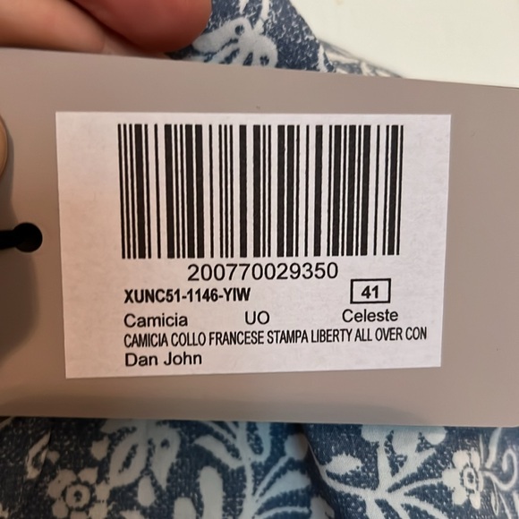 Dan John ๐ฎ๐น All Over Liberty Print shirt - Size M / 41EU snap buttons - Picture 8 of 8